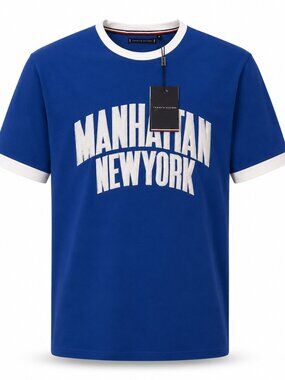 Tommy Hilfiger Men’s Blue Manhattan New York Graphic T-Shirt NWT